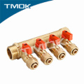 pex 3 way valve manifold water mounted manifold for underfloor heating 1inch brass ball BSP thread flow forged exhaust valve